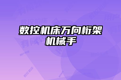 數(shù)控機(jī)床萬(wàn)向桁架機(jī)械手