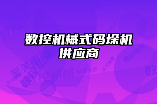 數控機械式碼垛機供應商